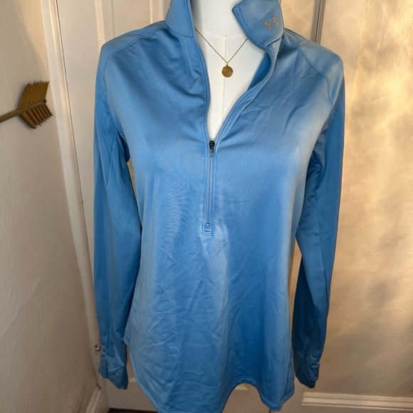Under Armour Women's Light Blue Quarter-Zip Sweatshirt - Picture 3 of 7